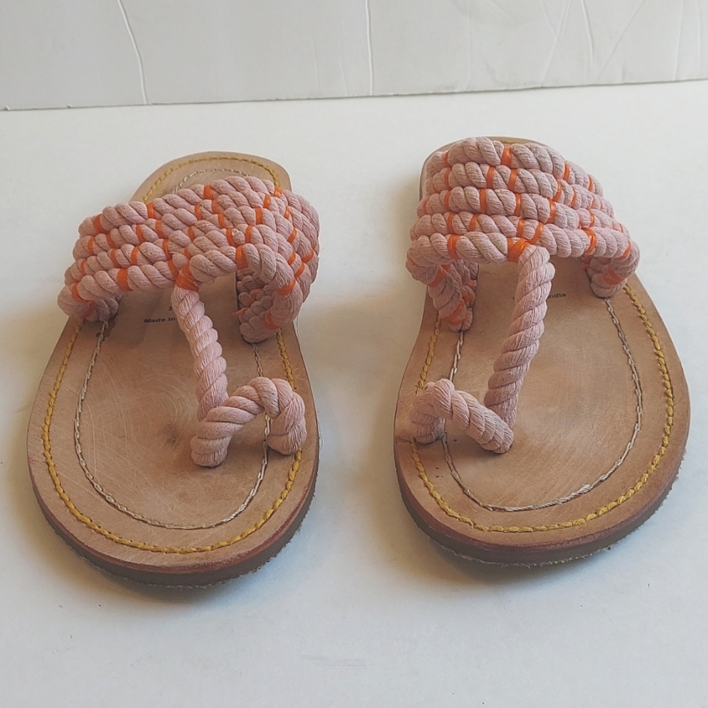 Free People Pink and Orange Sandals